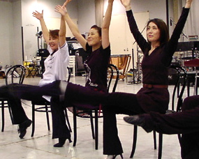 Submitted photo of Takarazuka Revue cast rehearsing Just Go To The Movies