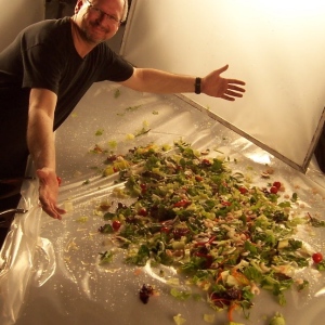 Andrew Lewis and his salad prop (submitted photo)
